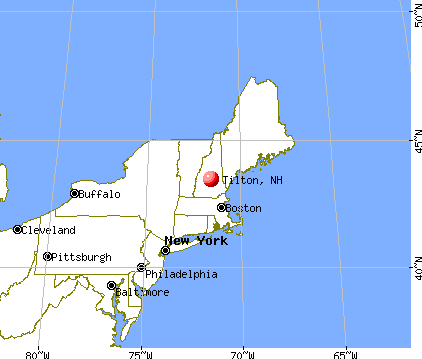 Tilton, New Hampshire map