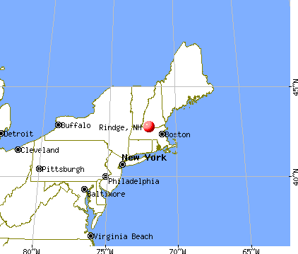 Rindge, New Hampshire map