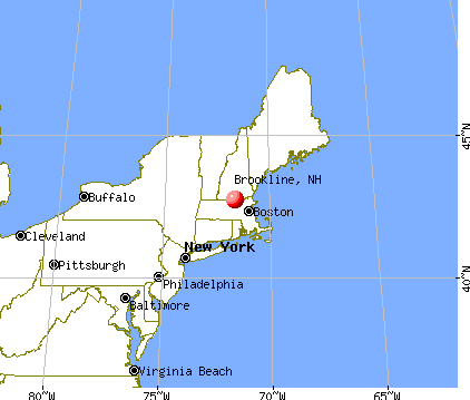 Brookline, New Hampshire map