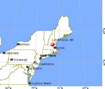 Litchfield, New Hampshire map