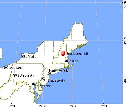 Boscawen, New Hampshire map