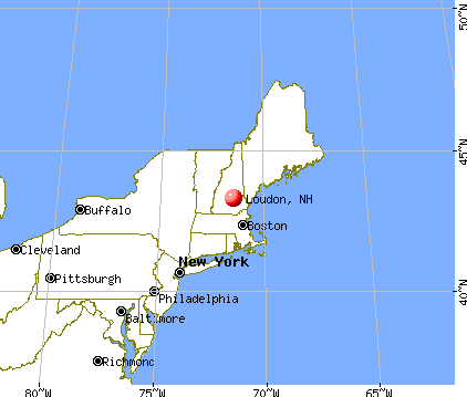 Loudon, New Hampshire map