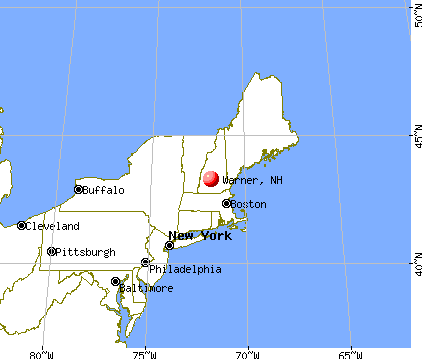 Warner, New Hampshire map