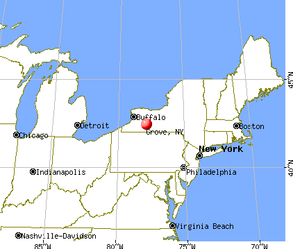 Grove, New York map