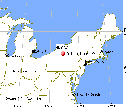Independence, New York map