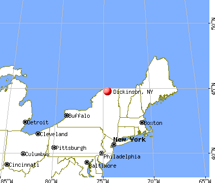 Dickinson, New York map