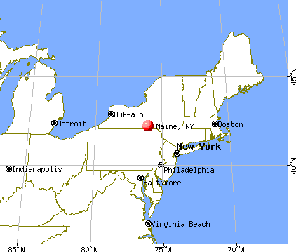 Maine, New York map