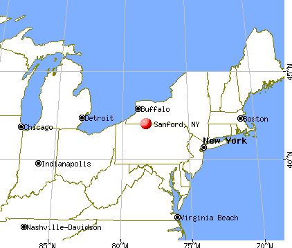 Sanford, New York map