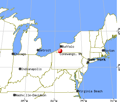 Conewango, New York map
