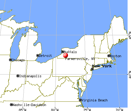 Farmersville, New York map