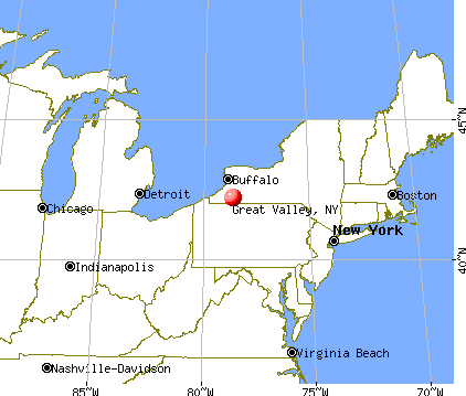 Great Valley, New York map