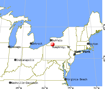 Humphrey, New York map