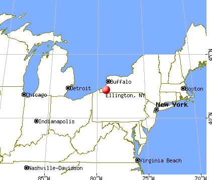 Ellington, New York map