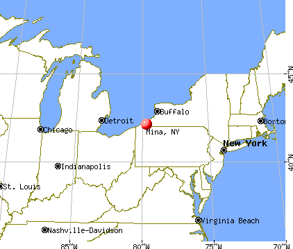 Mina, New York map