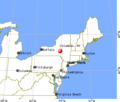 Columbus, New York map