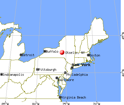 Otselic, New York map