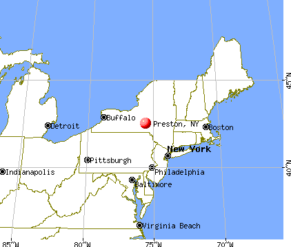 Preston, New York map