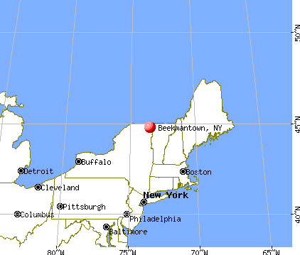 Beekmantown, New York map