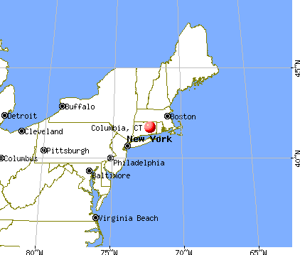 Columbia, Connecticut map