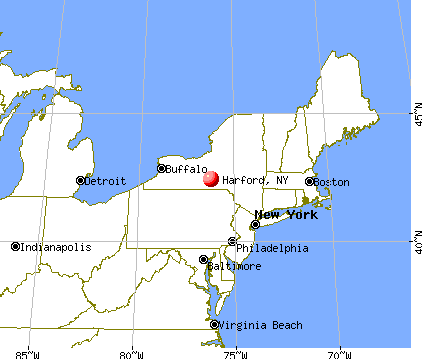 Harford, New York map