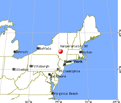 Harpersfield, New York map