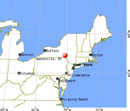 Masonville, New York map