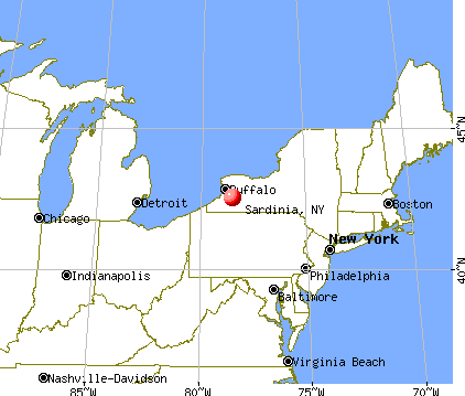 Sardinia, New York map