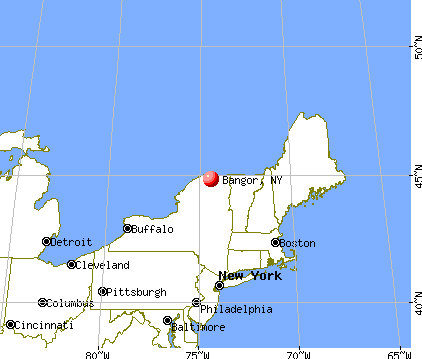 Bangor, New York map