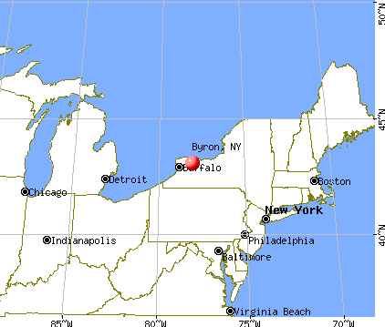 Byron, New York map