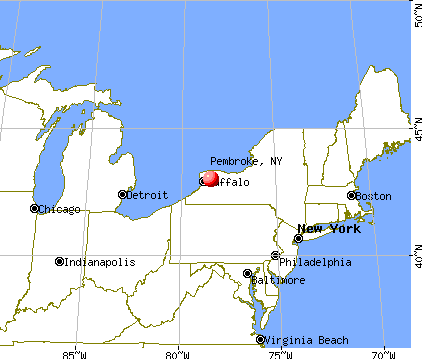 Pembroke, New York map