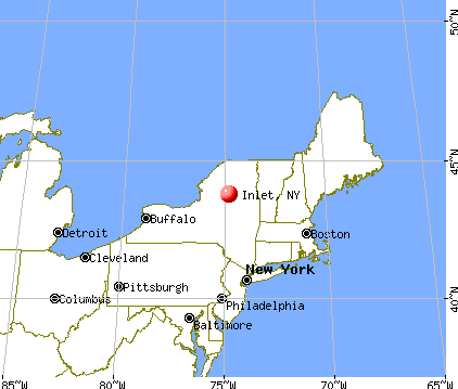 Inlet, New York map