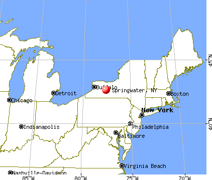 Springwater, New York map