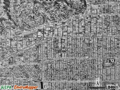 West Hollywood satellite photo by USGS