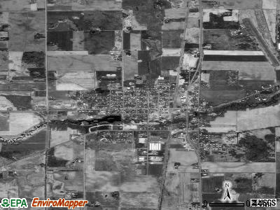 Rush City satellite photo by USGS
