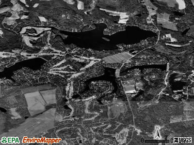 Whispering Pines satellite photo by USGS