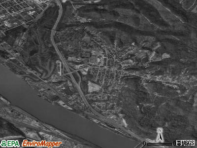 Coal Grove satellite photo by USGS