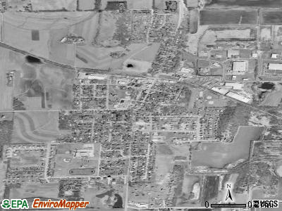 Deerfield satellite photo by USGS