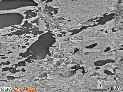 Crosslake satellite photo by USGS