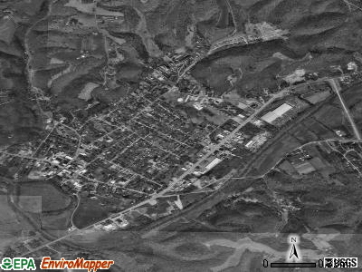 Liberty satellite photo by USGS