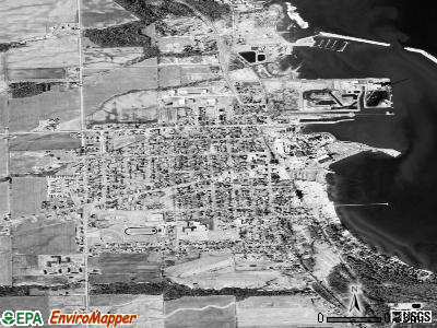 Harbor Beach satellite photo by USGS