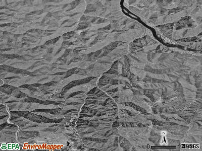 Powellton satellite photo by USGS