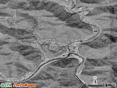 Mullens satellite photo by USGS