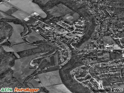 North Fork Village satellite photo by USGS