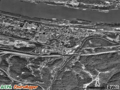 Ceredo satellite photo by USGS