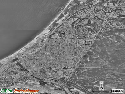 Seaside satellite photo by USGS