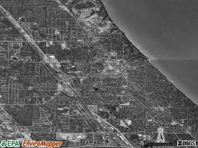 Highland Park satellite photo by USGS