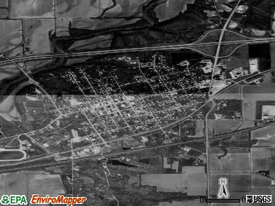 Greenup satellite photo by USGS