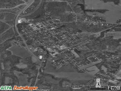 Milan satellite photo by USGS