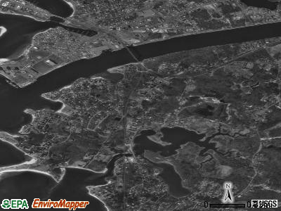 Bourne satellite photo by USGS