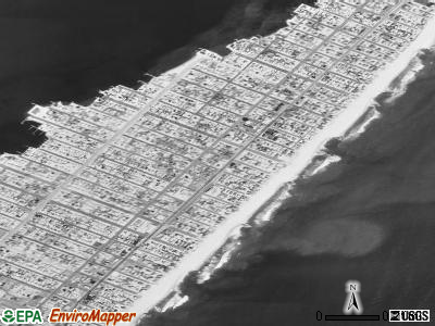 Surf City satellite photo by USGS